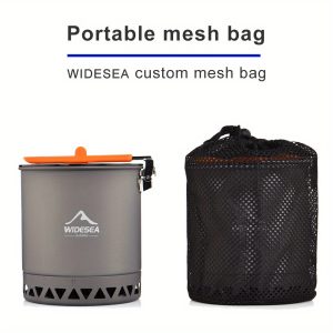 Outdoor Tableware For Camping, 54.1oz Pot Tourist Dishes Tourism Hiking Picnic Cooking Supplies Equipment Trekking Cookware